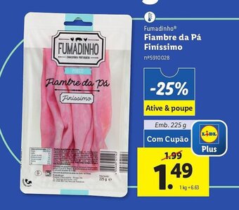 Lidl Fumadinho Fiambre da Pá Finíssimo promoção