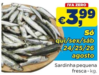 Bolama Sardinha pequena fresca - kg. promoção