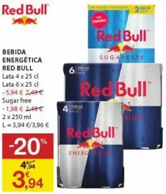 E.Leclerc Bebida Energética Red Bull 4 x 25cl promoção
