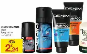 E.Leclerc Desodorizante Black Spray 150ml promoção