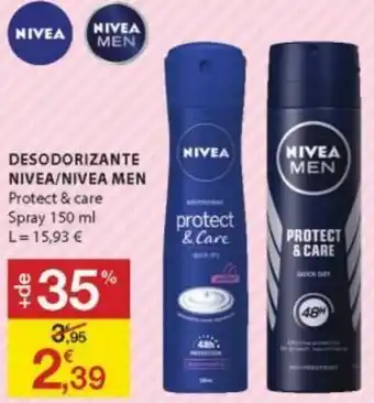 E.Leclerc Desodorizante Nivea/Nivea Men 150ml promoção