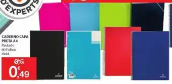 E.Leclerc Caderno Capa Preta A4 promoção