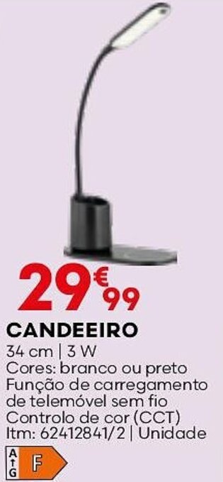 Bricomarché CANDEEIRO 34 cm 3 W promoção