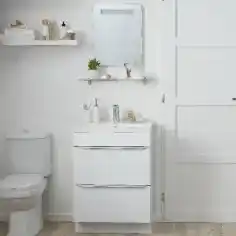 Brico Depôt Móvel de casa de banho ao chão imandra branco 60x45 cm promoção