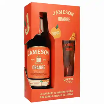 Continente Jameson orange bebida espirituosa com oferta copo promoção