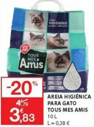 E.Leclerc Areia Higiénica para Gato Tous Mes Amis 10L promoção