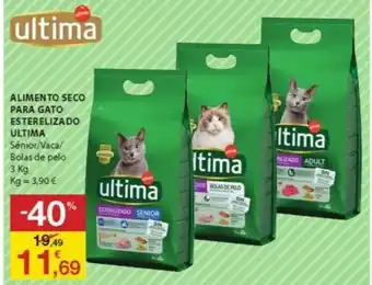 E.Leclerc Alimento Seco para Gato Esterelizado Ultima 3kg promoção