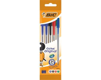 Auchan Esferográfica cristal bic sortido 5un promoção