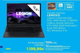 El Corte Inglés Computador portátil lenovo promoção