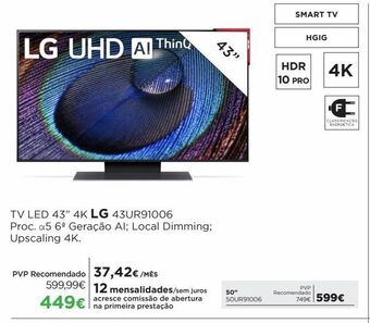 El Corte Inglés Tv 43'' led lg promoção