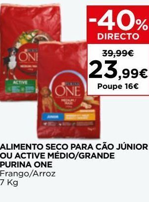 El Corte Inglés Ração para cães purinaone promoção