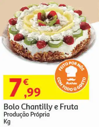 Bolo Chantilly e Fruta