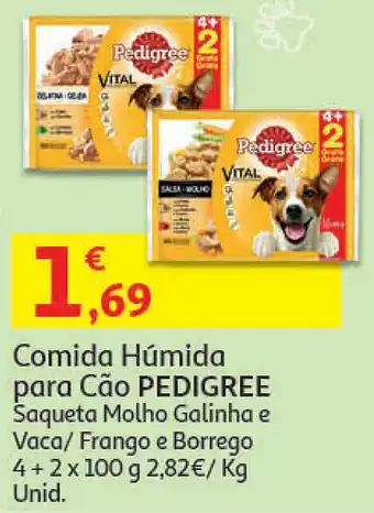 Auchan Comida Húmida para Cão Pedigree 4+2x100g promoção