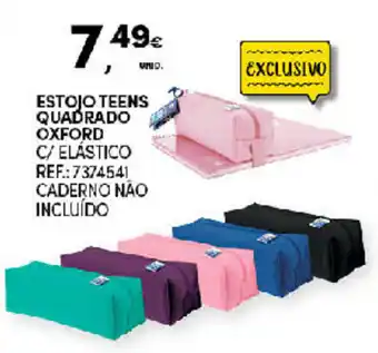 Continente Estojo Teens Quadrado Oxford C/Elástico promoção