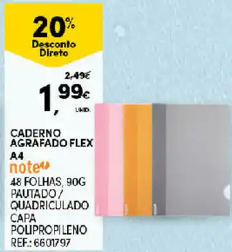 Continente Caderno Agrafado Flex A4 note promoção
