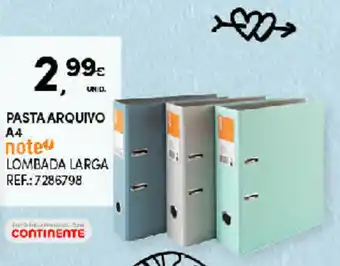 Continente Pasta Arquivo A4 note promoção
