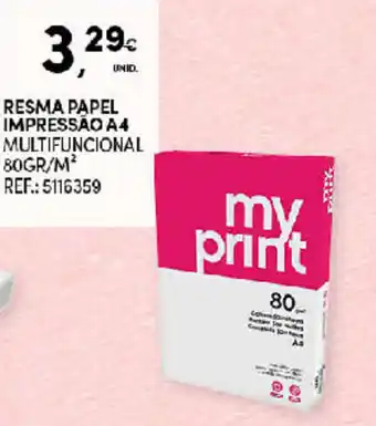 Continente Resma Papel Impressão A4 Multifuncional 80g/M² promoção