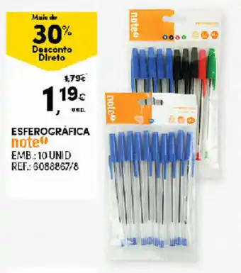 Esferográfica note 10 Unid