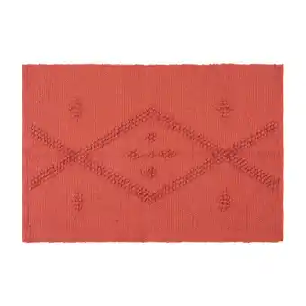 Continente Tapete algodão 90x150cm liso tijolo capri promoção
