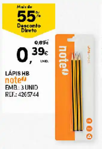 Continente Lápis HB note 3 Unid promoção