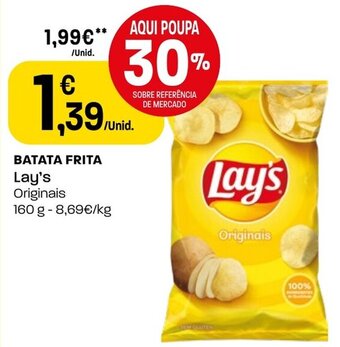 Intermarché BATATA FRITA Lay's Originais 160g promoção