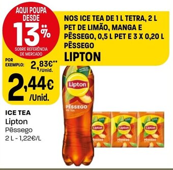Intermarché ICE TEA Lipton Pêssego 2L promoção