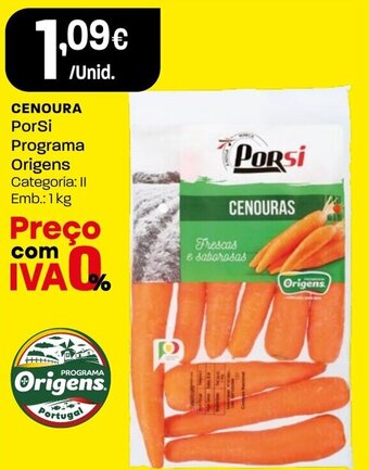Intermarché CENOURA PorSi Programa Origens promoção