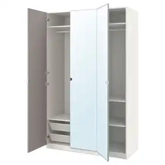 IKEA Pax / vikedal combinação de roupeiro, branco/vidro espelhado, 150x60x236 cm promoção