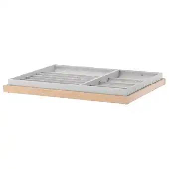 IKEA Komplement tabuleiro extraível c/acessório, ef carvalho c/velatura branca, 75x58 cm promoção