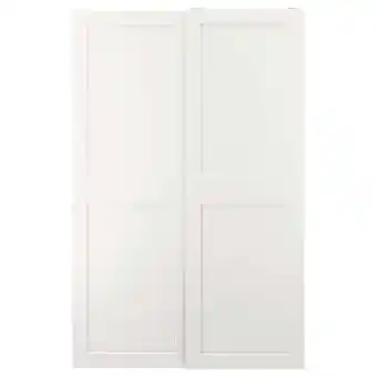 IKEA Grimo par de portas deslizantes, branco, 150x236 cm promoção