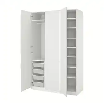 Pax / vikanes combinação de roupeiro, branco/branco, 150x60x236 cm