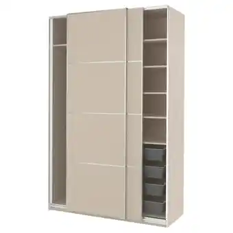 Pax / mehamn combinação de roupeiro, dupla face bege, 150x66x236 cm