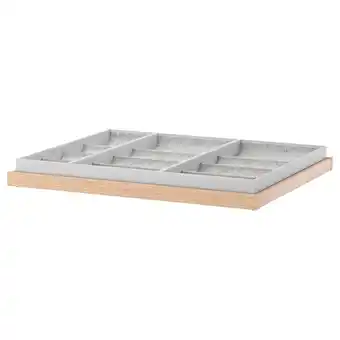IKEA Komplement tabuleiro extraível c/acessório, ef carvalho c/velatura branca, 75x58 cm promoção