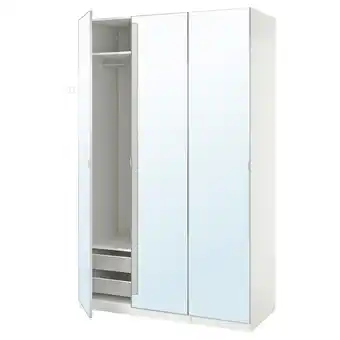 IKEA Pax / åheim combinação de roupeiro, branco/vidro espelhado, 150x60x236 cm promoção