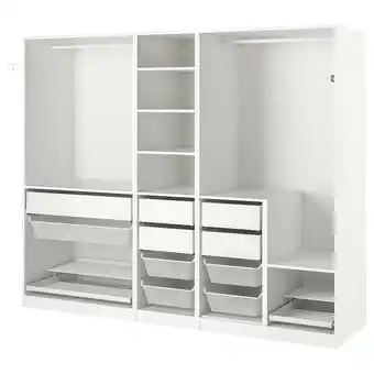IKEA Pax combinação de roupeiro, branco, 250x58x201 cm promoção