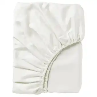 IKEA Nattjasmin lençol de baixo ajustável, branco, 90x200 cm promoção