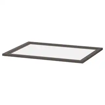 IKEA Komplement prateleira de vidro, cinz esc, 75x58 cm promoção