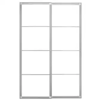 IKEA Pax 2 estruturas+calha p/portas desliz, alumínio, 150x236 cm promoção