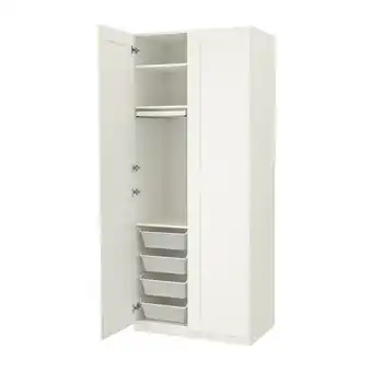 IKEA Pax / grimo combinação de roupeiro, branco/branco, 100x60x236 cm promoção