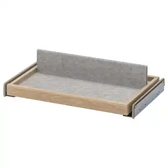 IKEA Komplement tabuleiro extraível c/sapateira, ef carvalho c/velatura branca/cinz clr, 50x35 cm promoção