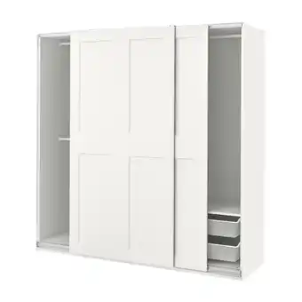 IKEA Pax / grimo combinação de roupeiro, branco/branco, 200x66x201 cm promoção