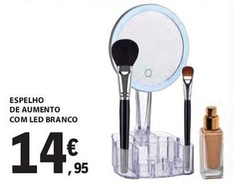 E.Leclerc ESPELHO DE AUMENTO COM LED BRANCO promoção