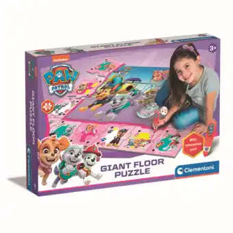 Continente Tapete puzzle + jogo interativo patrulha pata rosa promoção