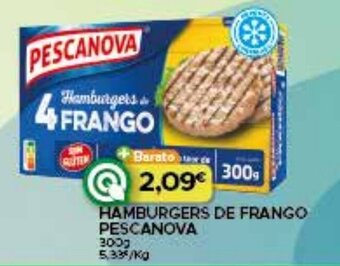 Supermercados Preços Baixos HAMBURGERS DE FRANGO PESCANOVA 300g promoção