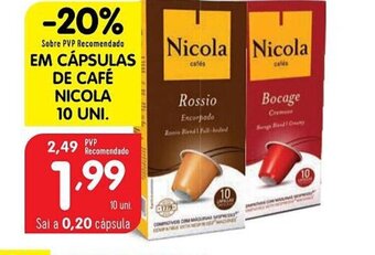 Minipreço EM CÁPSULAS DE CAFÉ NICOLA 10 UNI. promoção