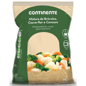 Continente Mistura de brócolos, couve-flor e cenoura promoção