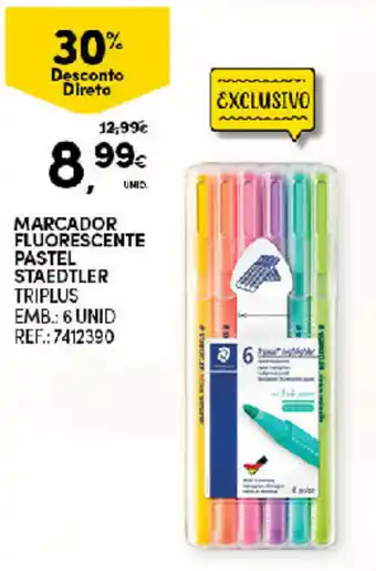 Continente Marcador Fluorescents Pastel Staedtler 6 Unid promoção
