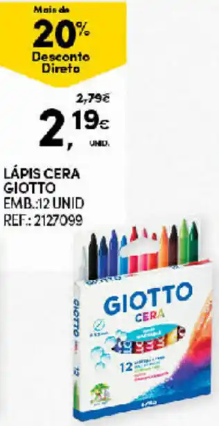 Continente Lápis Cera Giotto 12 Unid promoção