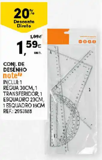 Continente Conj. de Desenho note promoção