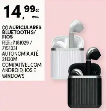 Continente Auriculares Bluetooth S/Fios promoção